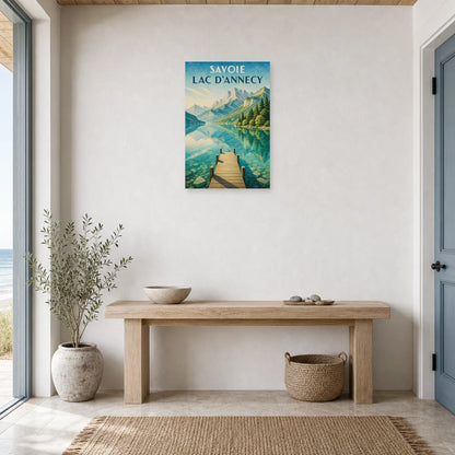 Affiche Savoie – Lac d’Annecy dans une entrée ou un couloir - Art Virtuoso