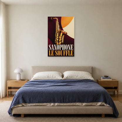 Affiche Saxophone – Le souffle dans une chambre - Art Virtuoso