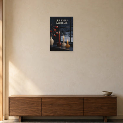 Affiche scandinave Bougies les soirs paisibles dans une entrée ou un couloir - Art Virtuoso