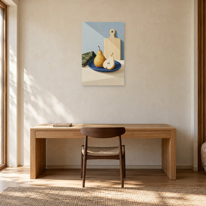 Affiche scandinave Cuisine à la poire et à la planche dans un bureau - Art Virtuoso
