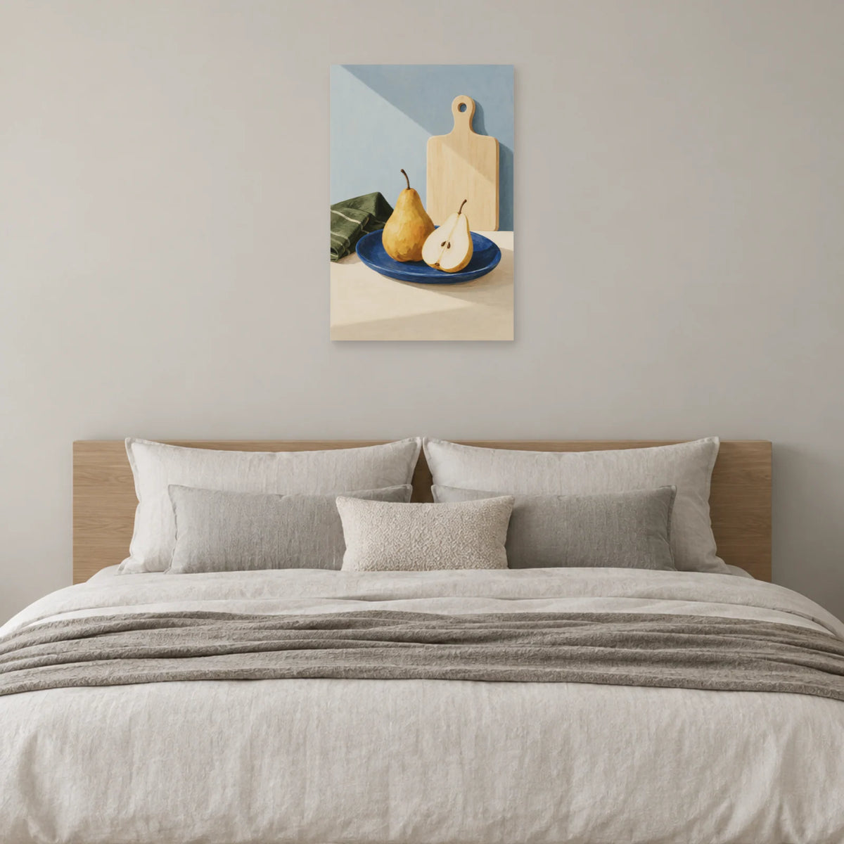 Affiche scandinave Cuisine à la poire et à la planche dans une chambre - Art Virtuoso