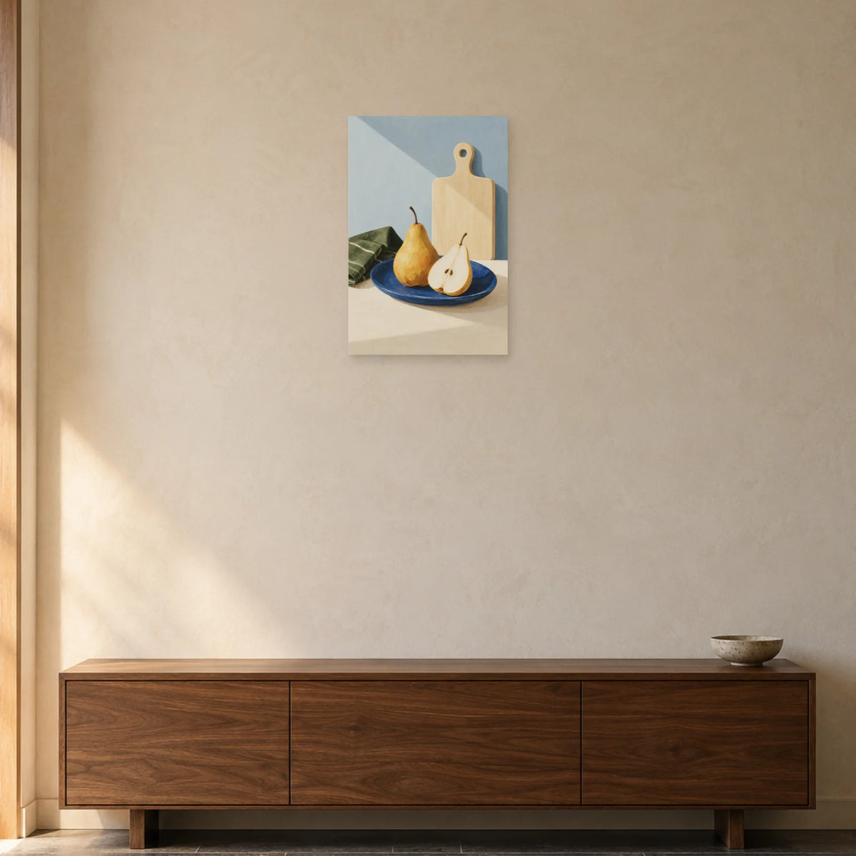 Affiche scandinave Cuisine à la poire et à la planche dans une entrée ou un couloir - Art Virtuoso