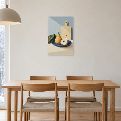 Affiche scandinave Cuisine à la poire et à la planche dans une salle à manger - Art Virtuoso