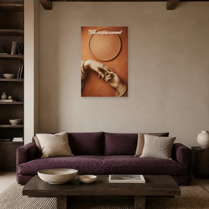Affiche Nos mains savent - Sculpture romantique dans un salon - Art Virtuoso
