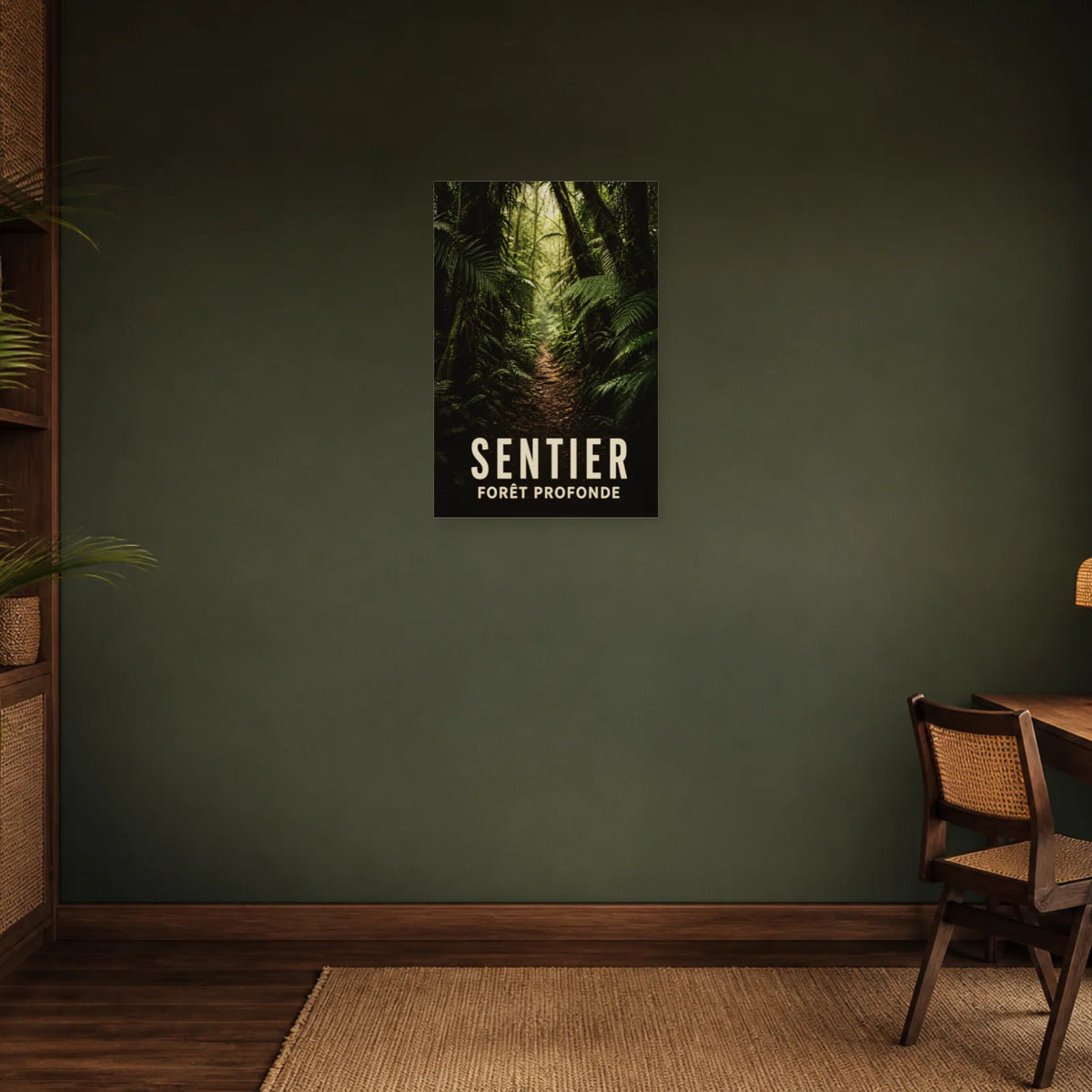 Affiche Sentier – Forêt profonde dans un bureau - Art Virtuoso