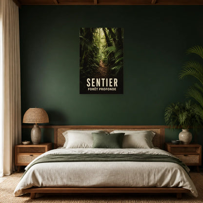 Affiche Sentier – Forêt profonde dans une chambre - Art Virtuoso