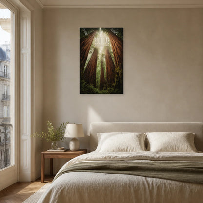 Affiche Séquoias – Géants du silence dans une chambre - Art Virtuoso