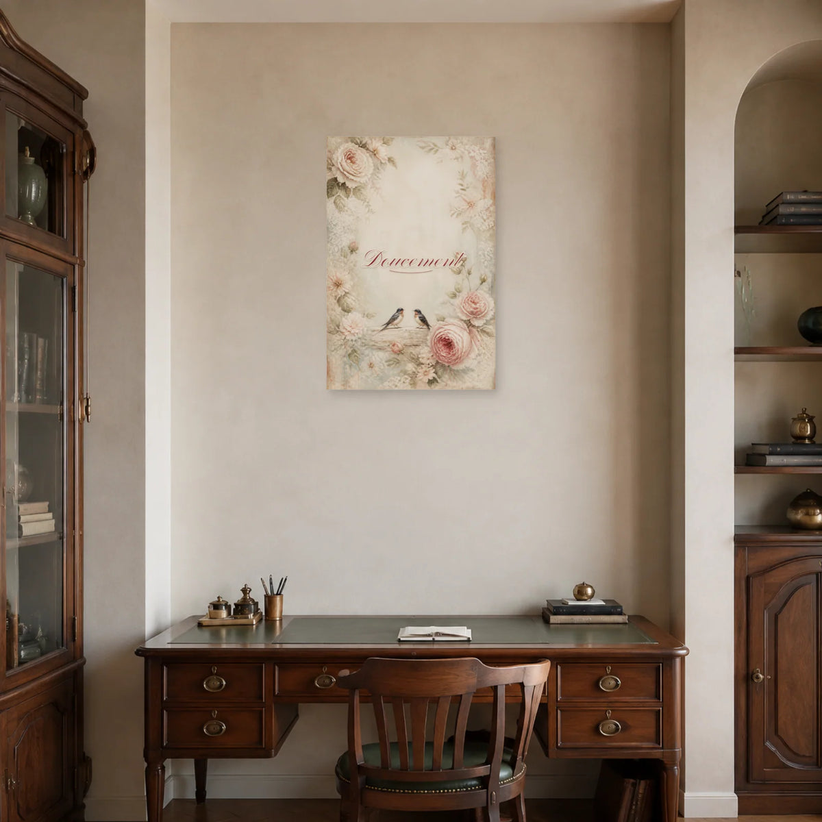 Affiche Doucement - Romance shabby dans un bureau - Art Virtuoso