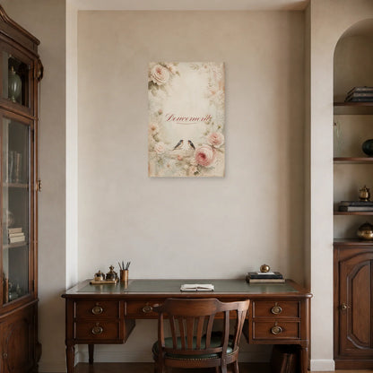 Affiche Doucement - Romance shabby dans un bureau - Art Virtuoso