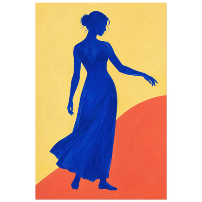 Figure féminine entière au bras étendu, affiche 60 × 90 cm