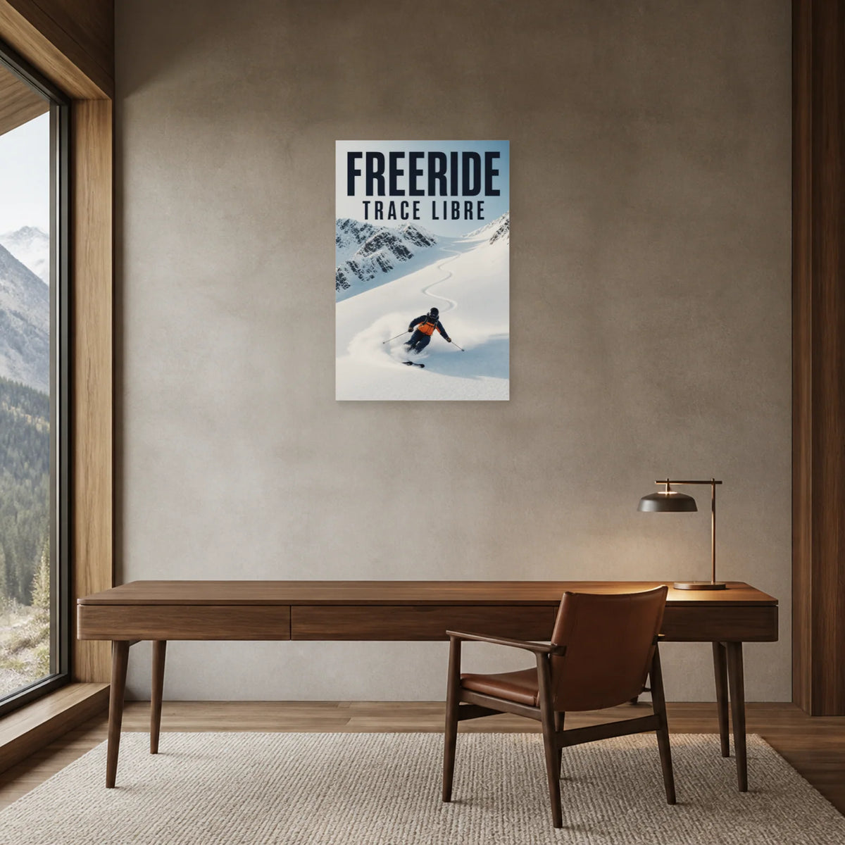 Affiche Freeride – Trace libre dans un bureau - Art Virtuoso