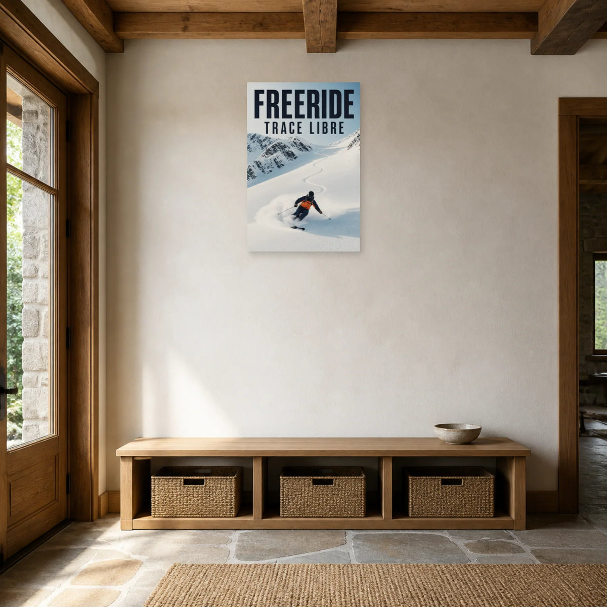 Affiche Freeride – Trace libre dans une entrée ou un couloir - Art Virtuoso