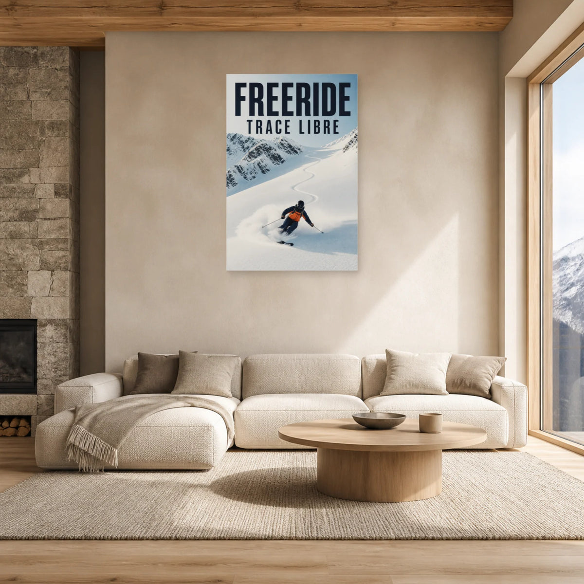 Affiche Freeride – Trace libre dans un salon - Art Virtuoso
