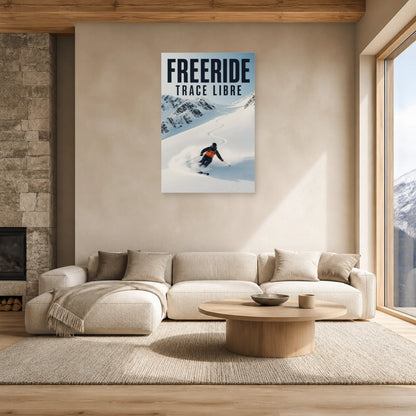 Affiche Freeride – Trace libre dans un salon - Art Virtuoso