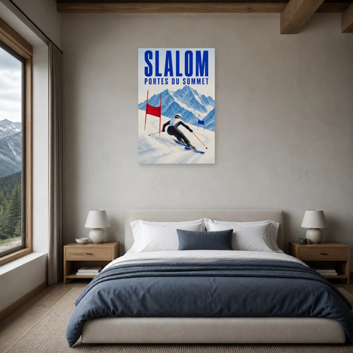 Affiche Slalom – Portes du sommet dans une chambre - Art Virtuoso