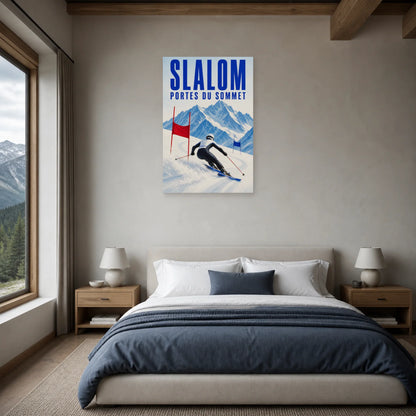 Affiche Slalom – Portes du sommet dans une chambre - Art Virtuoso