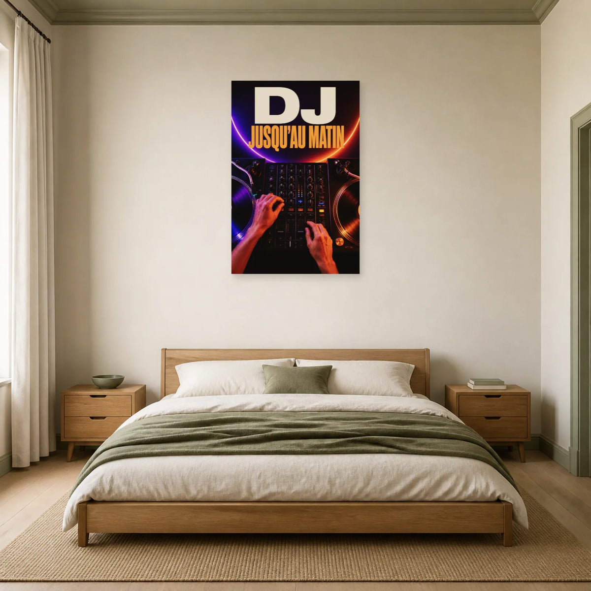 Affiche Soiree DJ - Jusqu au matin dans une chambre - Art Virtuoso