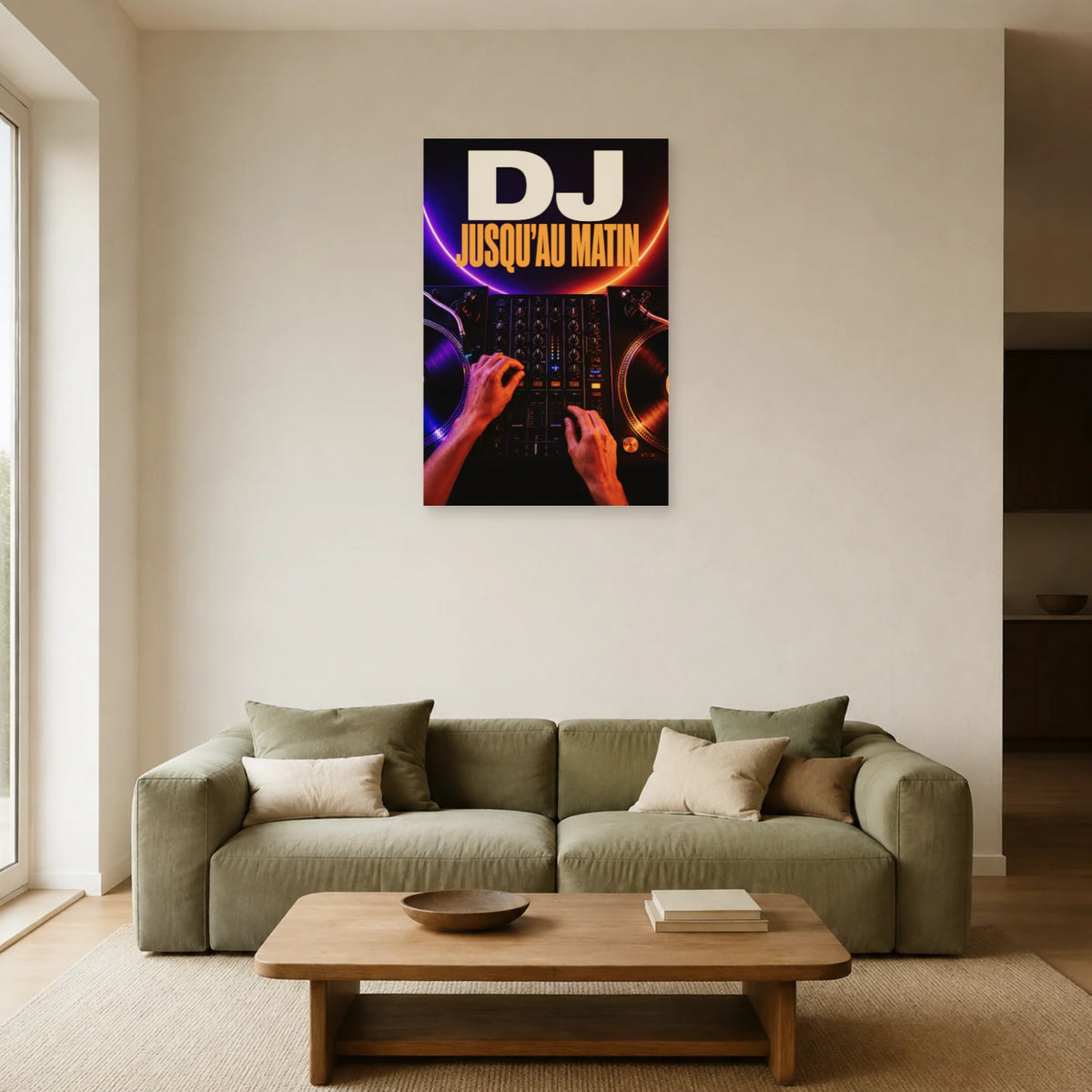 Affiche Soiree DJ - Jusqu au matin dans un salon - Art Virtuoso