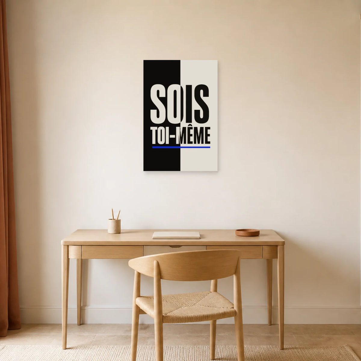 Affiche Sois toi-même – Contraste graphique dans un bureau - Art Virtuoso