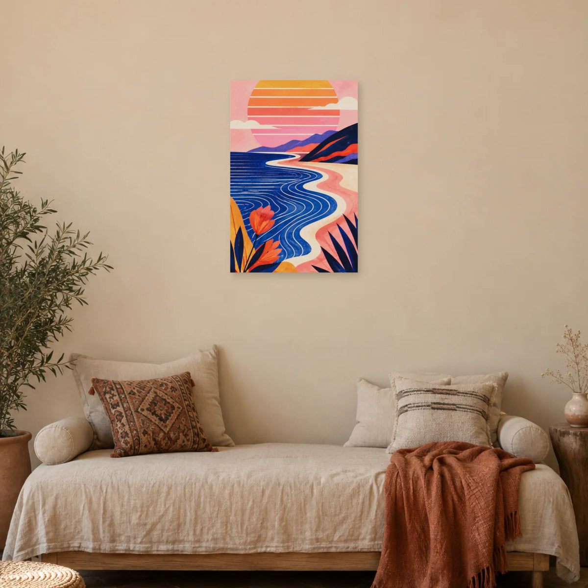 Affiche Soleil sur la côte bohème dans une chambre - Art Virtuoso