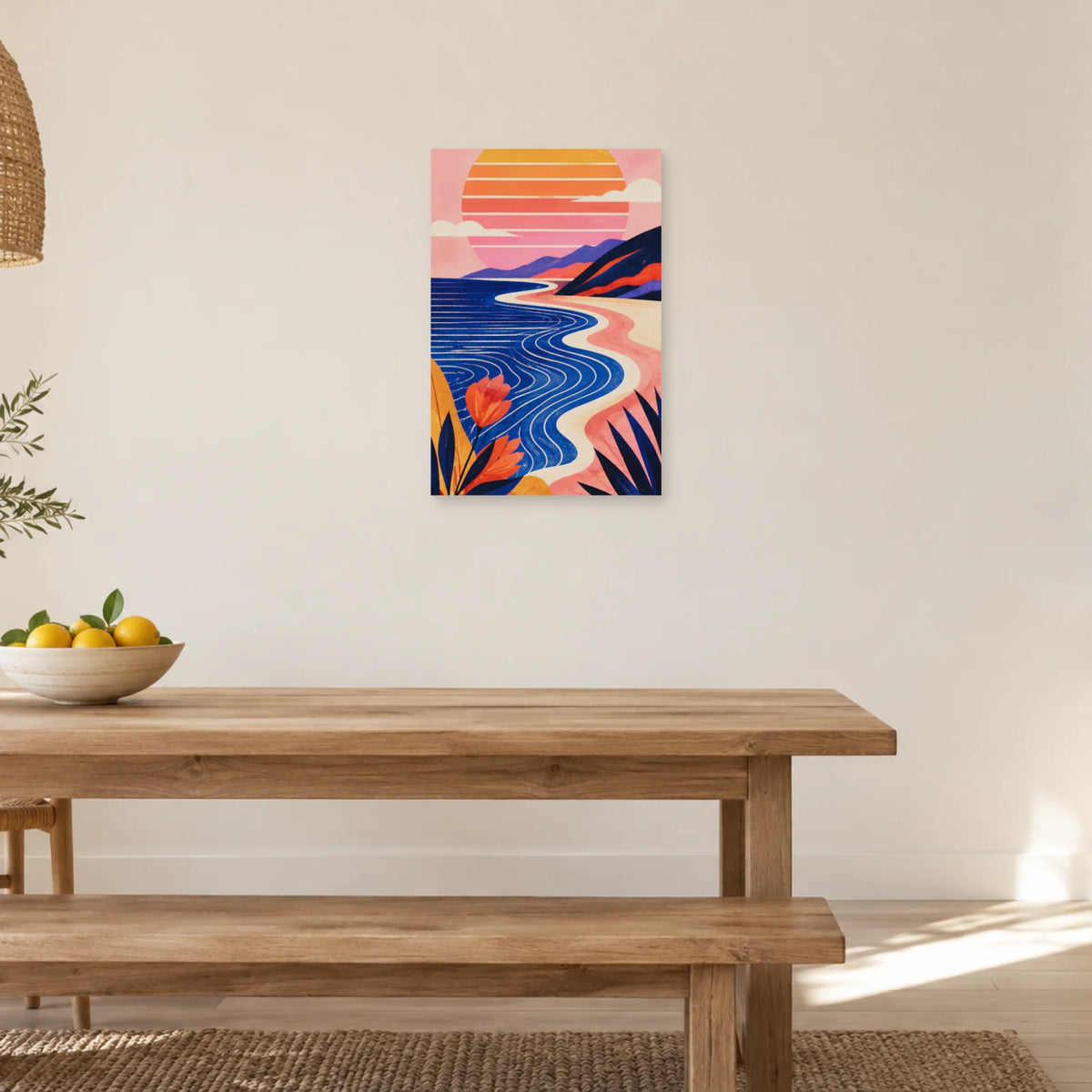 Affiche Soleil sur la côte bohème dans une salle à manger - Art Virtuoso