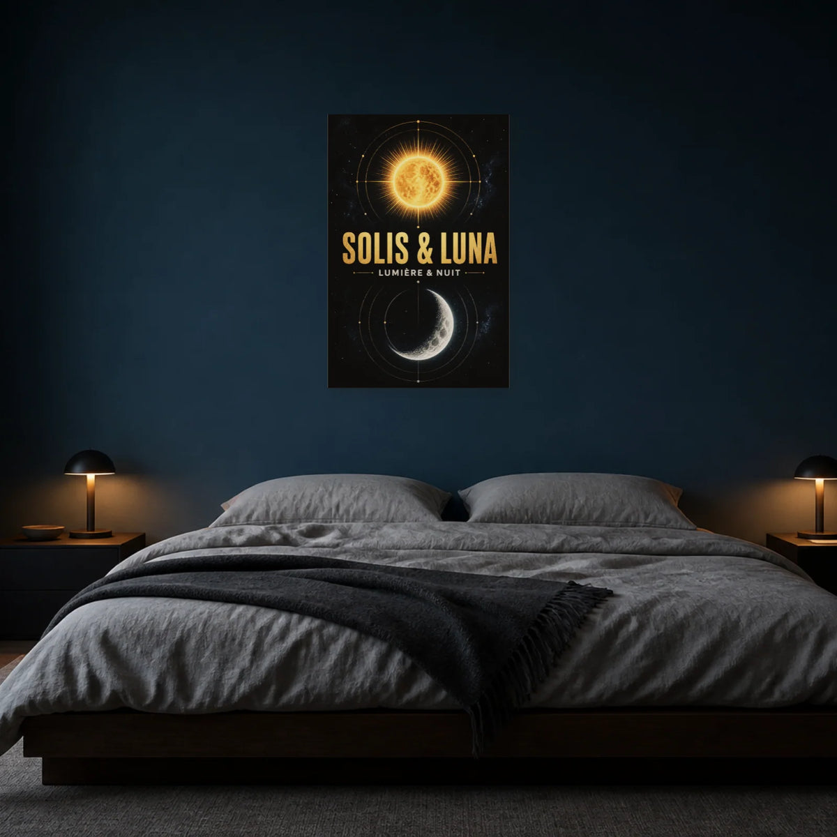 Affiche Solis & Luna – Lumière et Nuit dans une chambre - Art Virtuoso