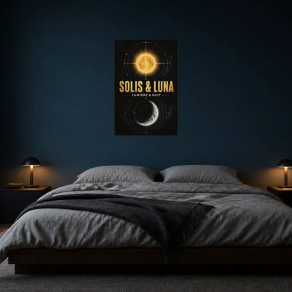 Affiche Solis & Luna – Lumière et Nuit dans une chambre - Art Virtuoso