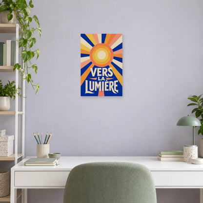 Affiche soleil – Vers la lumière dans un bureau - Art Virtuoso