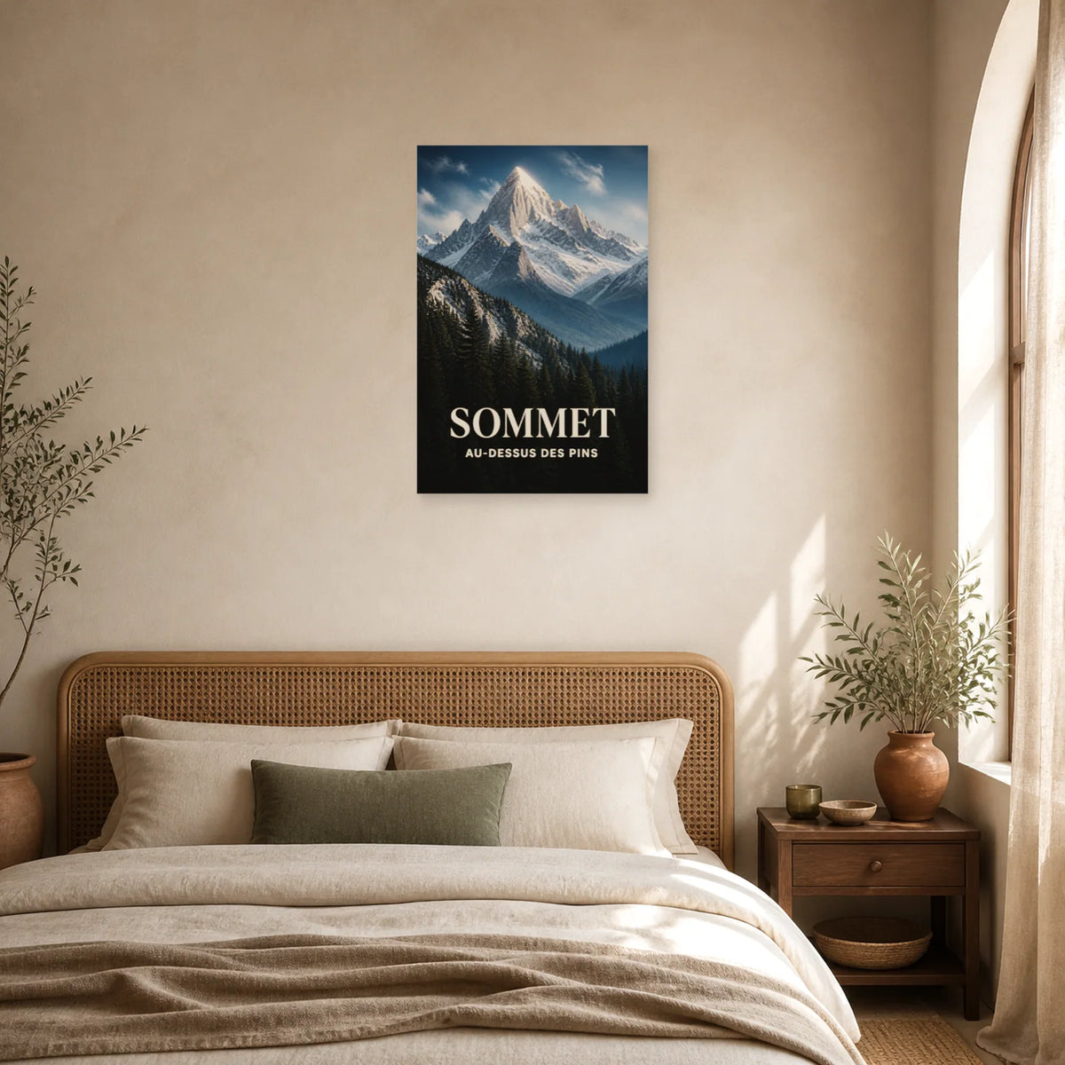 Affiche Sommet – Au-dessus des Pins dans une chambre - Art Virtuoso