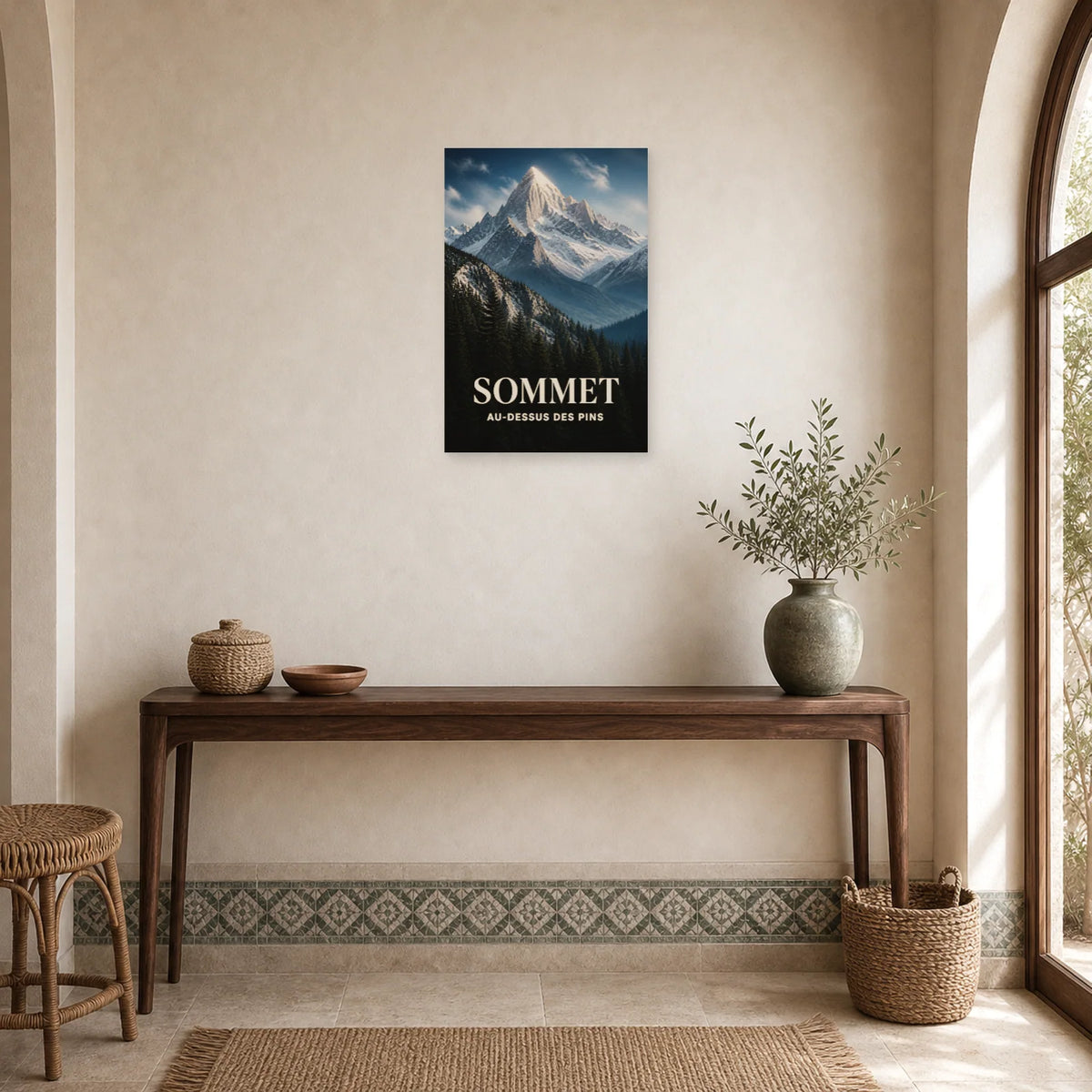 Affiche Sommet – Au-dessus des Pins dans une entrée ou un couloir - Art Virtuoso