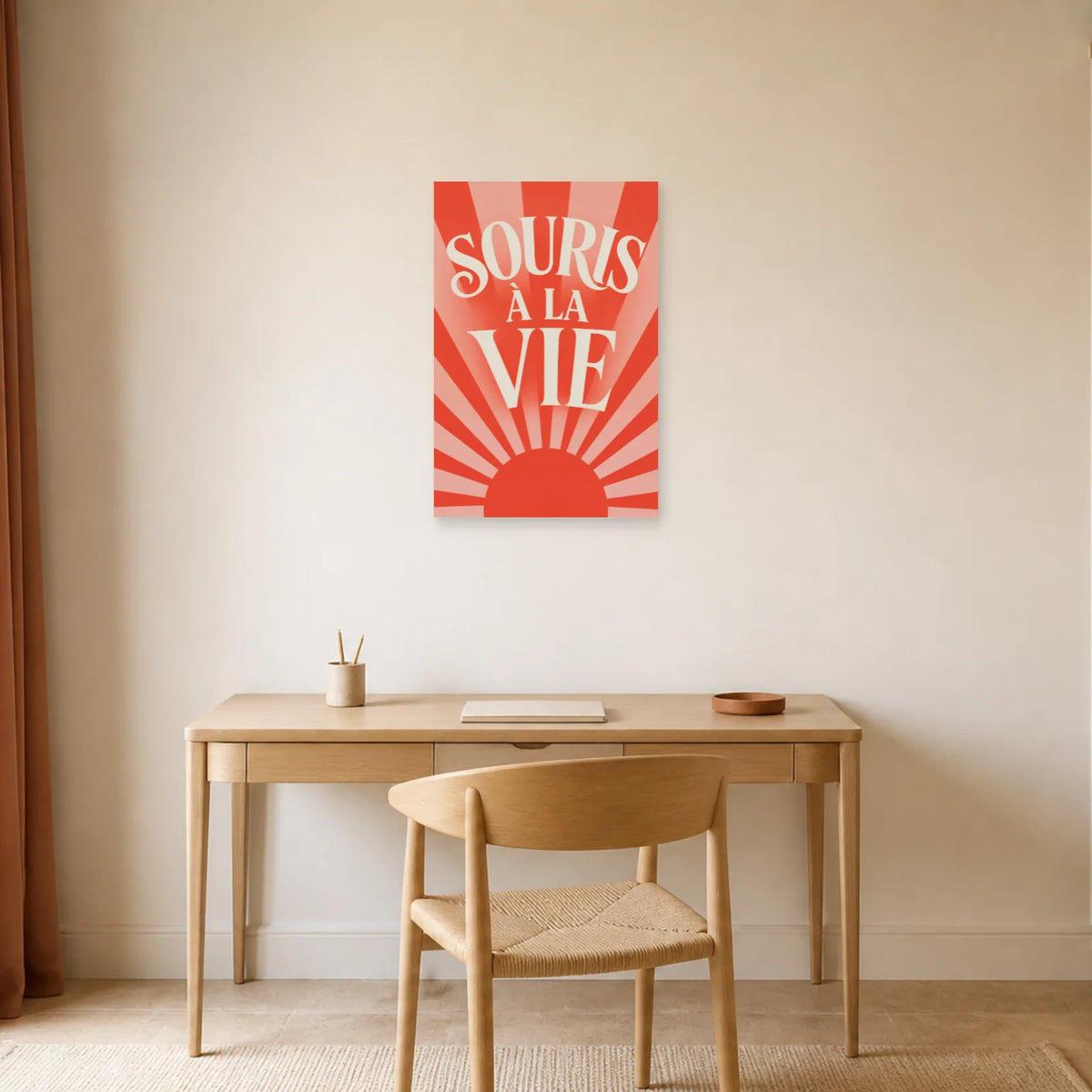 Affiche Souris à la vie – Soleil optimiste dans un bureau - Art Virtuoso