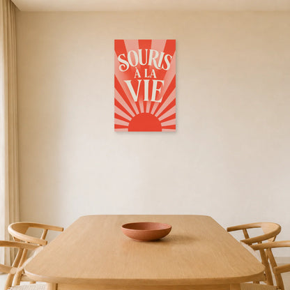 Affiche Souris à la vie – Soleil optimiste dans une salle à manger - Art Virtuoso