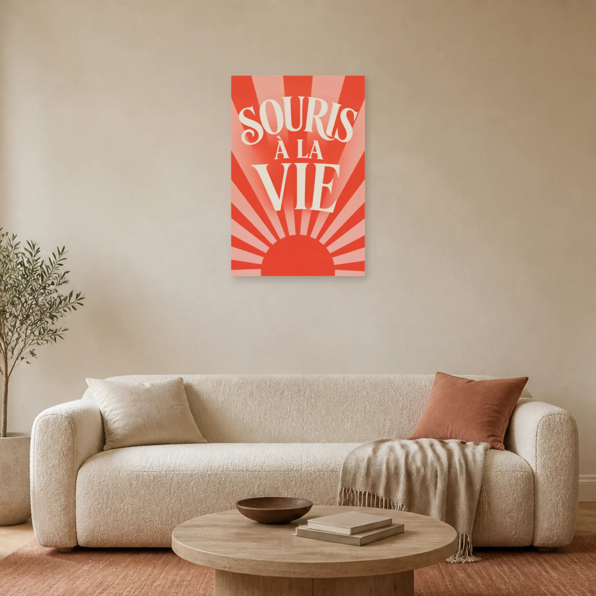 Affiche Souris à la vie – Soleil optimiste dans un salon - Art Virtuoso