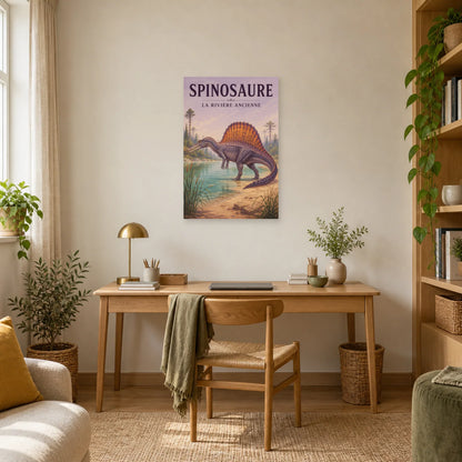 Affiche Spinosaure - La rivière ancienne dans un bureau - Art Virtuoso