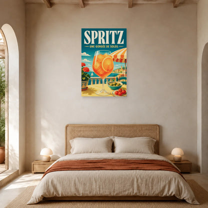 Affiche Spritz, une gorgée de soleil dans une chambre - Art Virtuoso