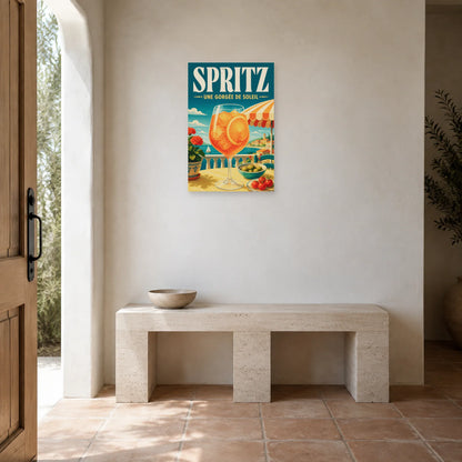 Affiche Spritz, une gorgée de soleil dans une entrée ou un couloir - Art Virtuoso