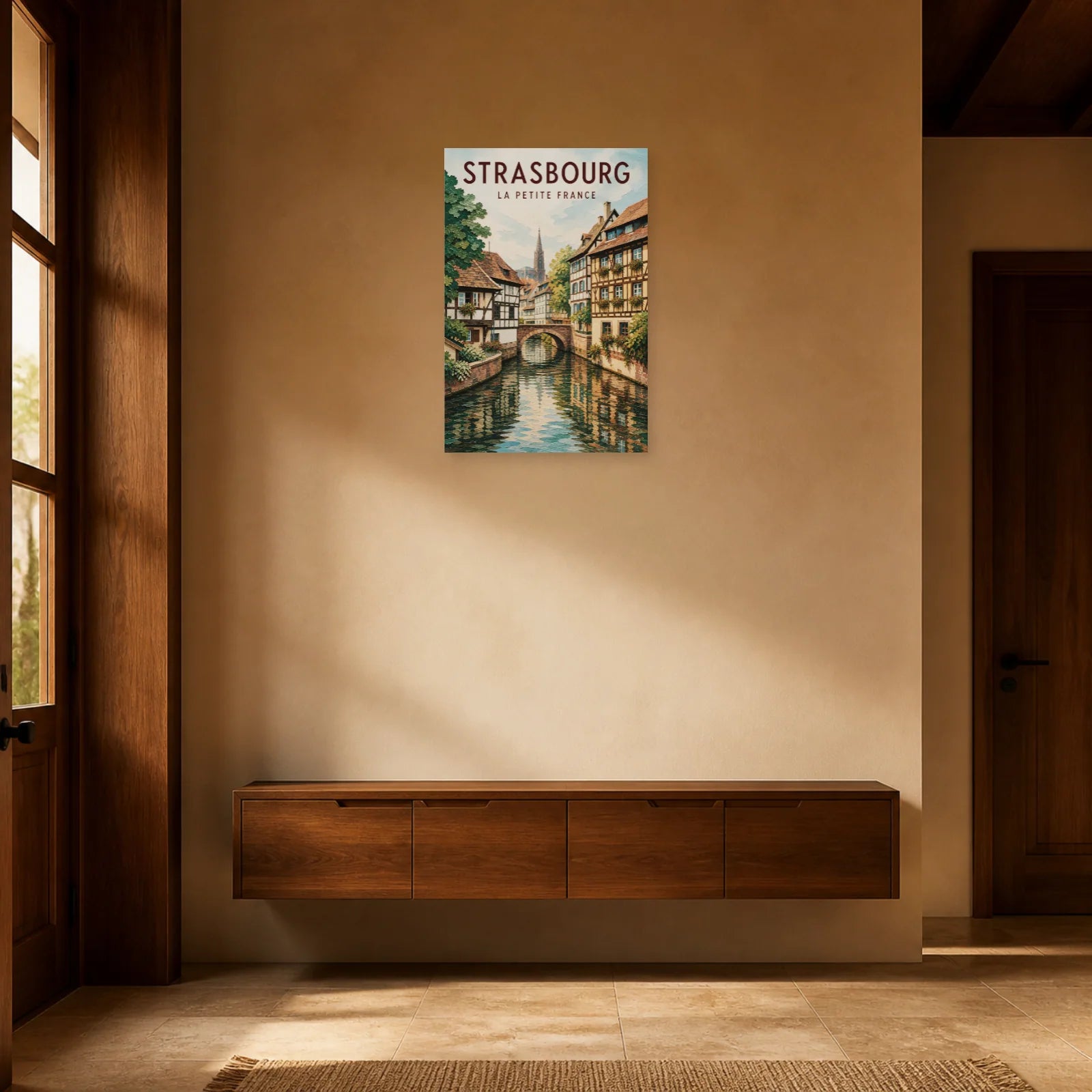 Affiche Strasbourg – La Petite France dans une entrée ou un couloir - Art Virtuoso