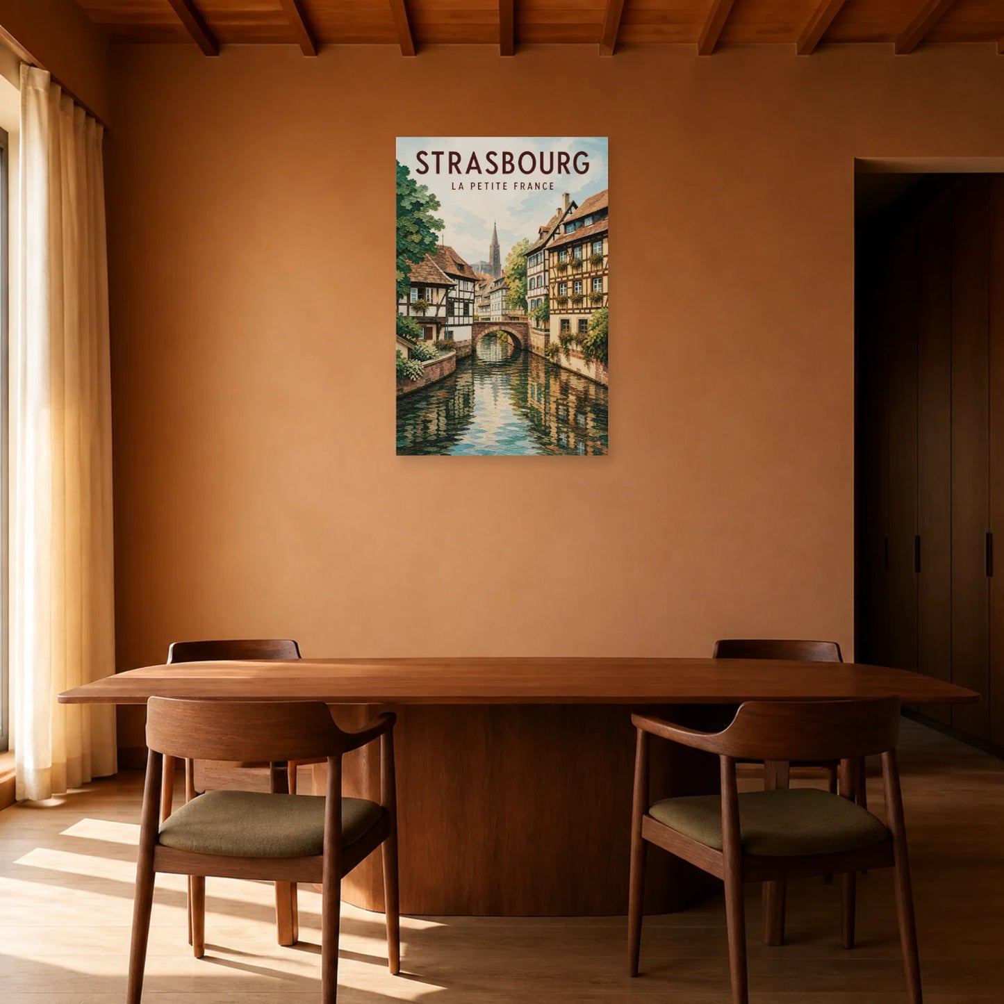 Affiche Strasbourg – La Petite France dans une salle à manger - Art Virtuoso