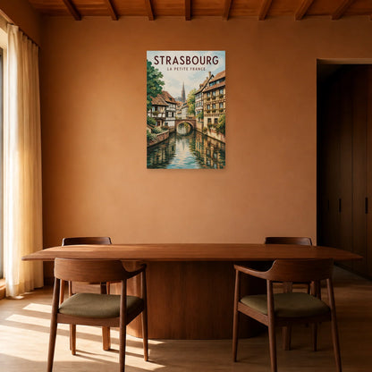 Affiche Strasbourg – La Petite France dans une salle à manger - Art Virtuoso