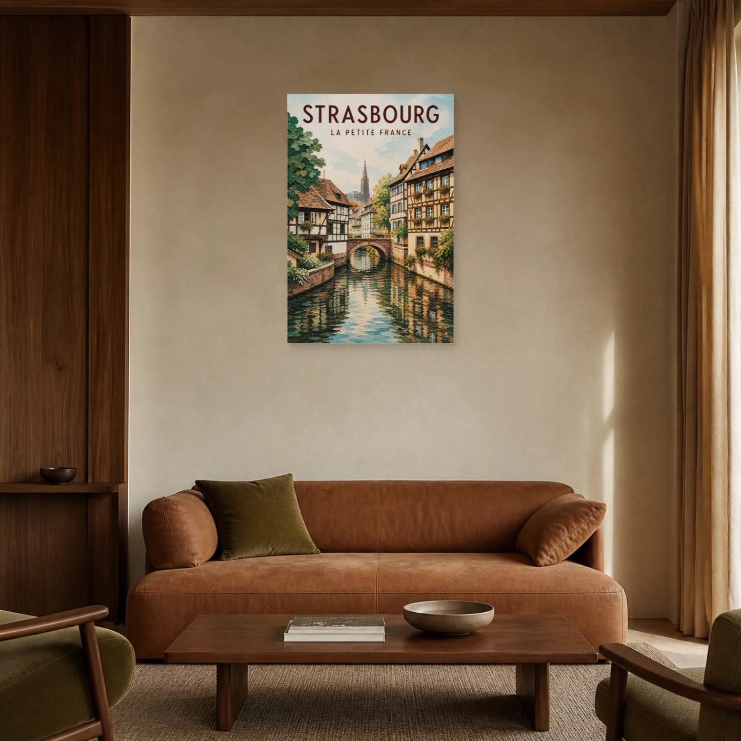 Affiche Strasbourg – La Petite France dans un salon - Art Virtuoso