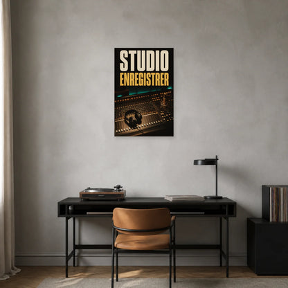 Affiche Studio - Enregistrer dans un bureau - Art Virtuoso