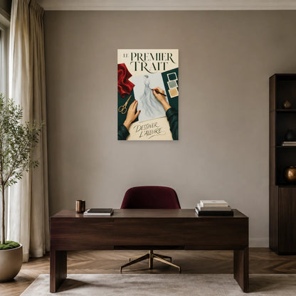 Affiche Styliste, le premier trait dans un bureau - Art Virtuoso