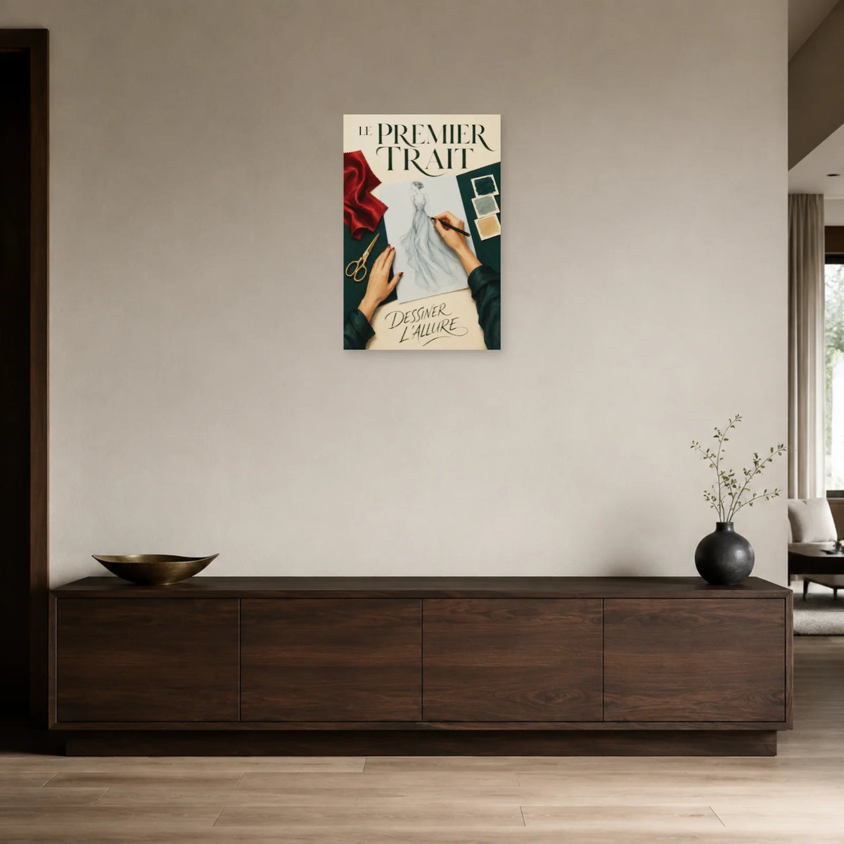 Affiche Styliste, le premier trait dans une entrée ou un couloir - Art Virtuoso