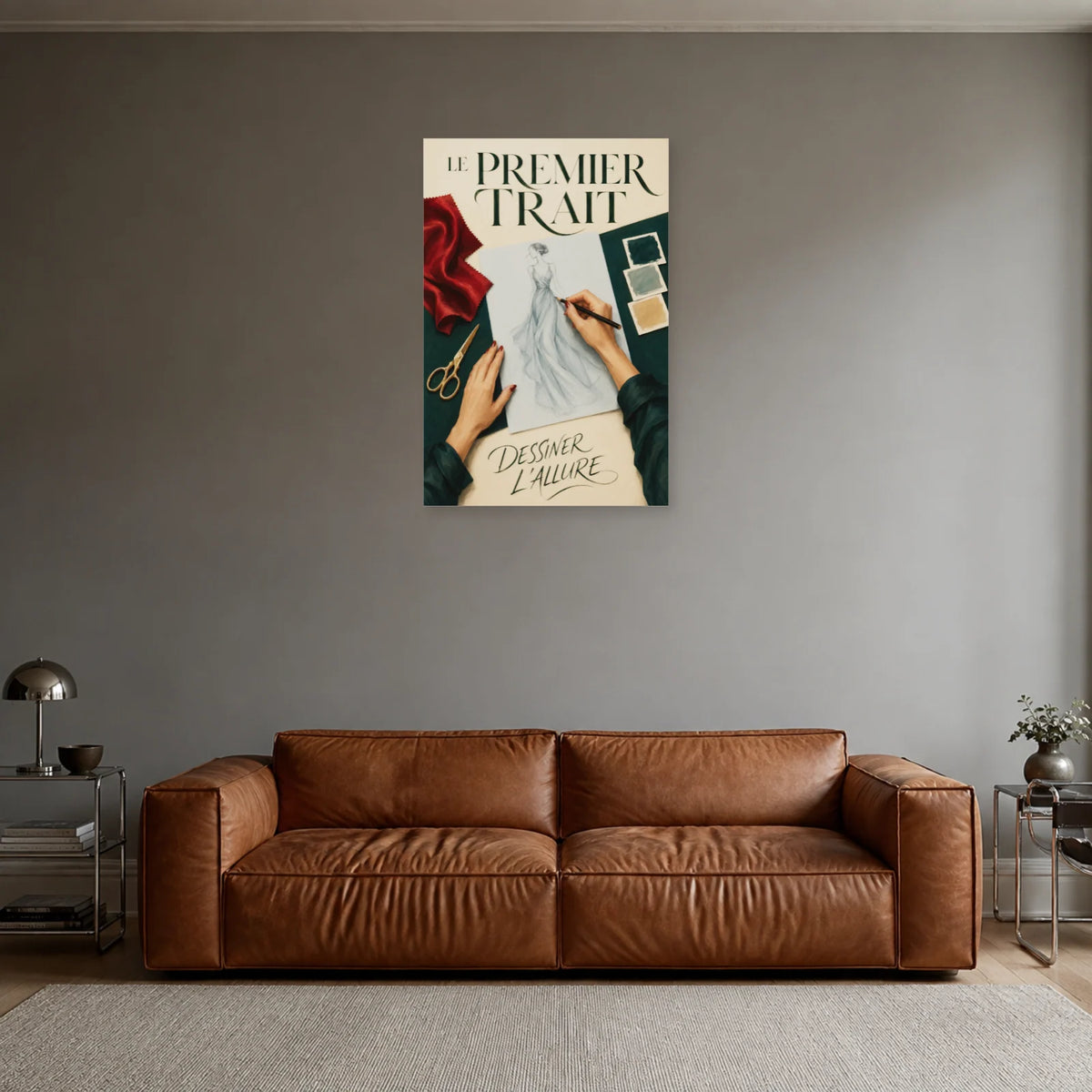 Affiche Styliste, le premier trait dans un salon - Art Virtuoso