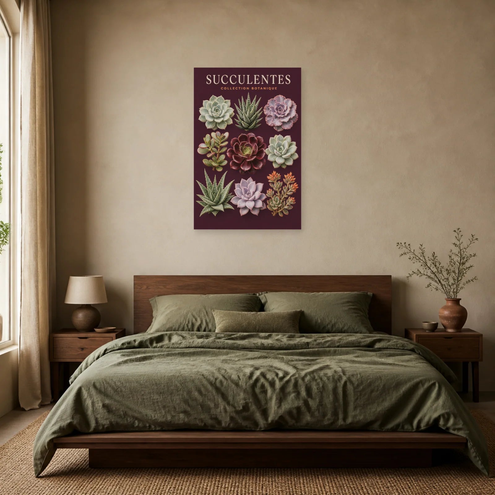 Affiche Succulentes – Collection Botanique dans une chambre - Art Virtuoso