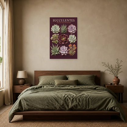 Affiche Succulentes – Collection Botanique dans une chambre - Art Virtuoso