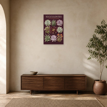 Affiche Succulentes – Collection Botanique dans une entrée ou un couloir - Art Virtuoso