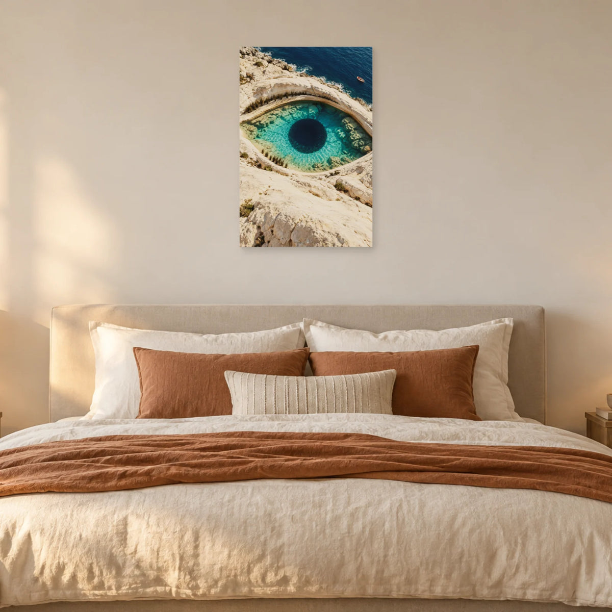 Affiche surréaliste œil océan dans une chambre - Art Virtuoso