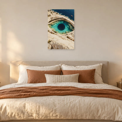 Affiche surréaliste œil océan dans une chambre - Art Virtuoso