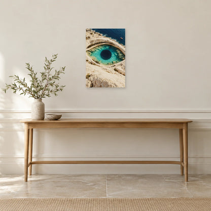 Affiche surréaliste œil océan dans une entrée ou un couloir - Art Virtuoso